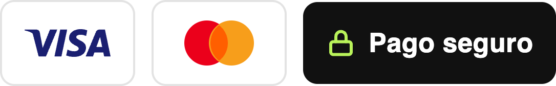 Aceptamos Visa y Mastercard - pago seguro